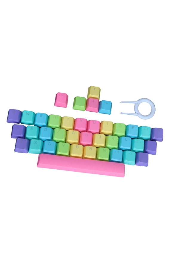 1 Set Pink Key Caps For Mechanical Keyboards Wear-Resistant 27.8X4.5X0.8In