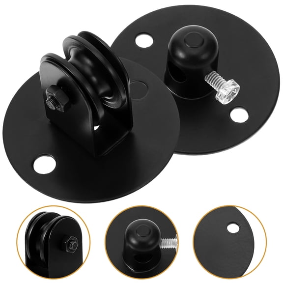 WHAMVOX 1 Set Pulley Wheel Ceiling Hook For Hanging Lights Pulley System Plant Pulley