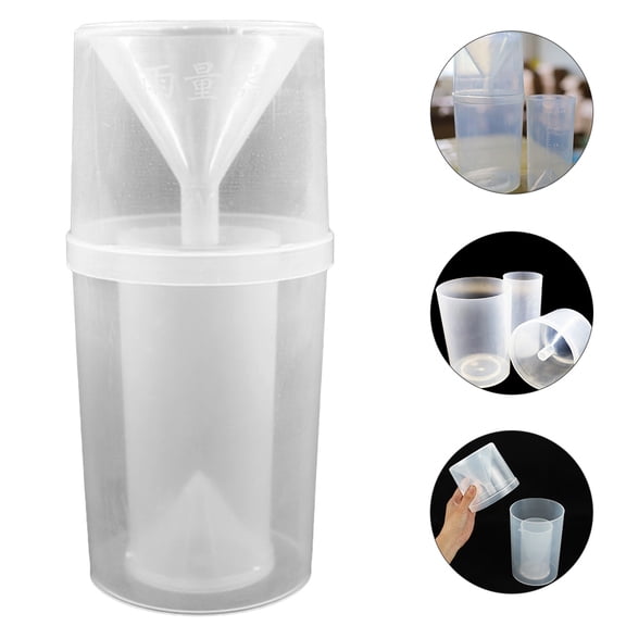 KHBUAB 1Set Garden Rain Gauge White Plastic Rainfall Measuring Device for Outdoor Use