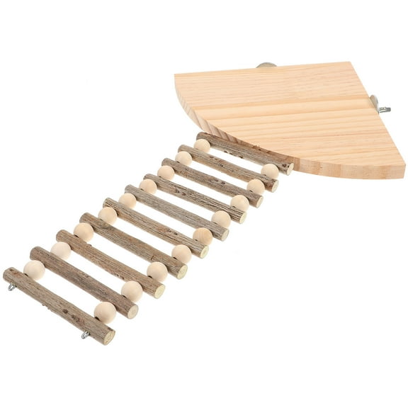 WHAMVOX 1 Set Small Animal Activity Toy Beige Wood for Squirrels 9.6X3.9X0.6in