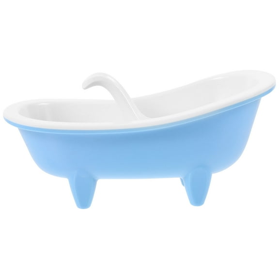 WHAMVOX 1 Set Snack Bowl Desktop Candy Tray Bathtub Shape Fruit Storage Dish Serving Bowl with Spoon