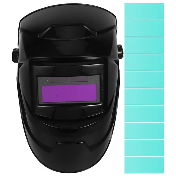WHAMVOX 1 Set Solar Powered Auto Dimming Welding Helmet With Protective Sheets Protective Gear For Welders Ergonomic And Comfortable