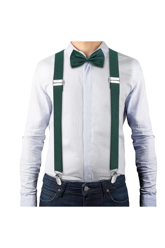 1 Set Suspenders And Bow Tie For Boys Various Events Adjustable Y Shaped Accessory