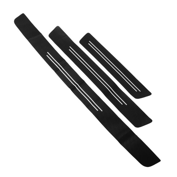 YSNOOWE Carbon Fiber Car Door Sill Protector Sticker Set - Anti- for Vehicle Door Edge Trim