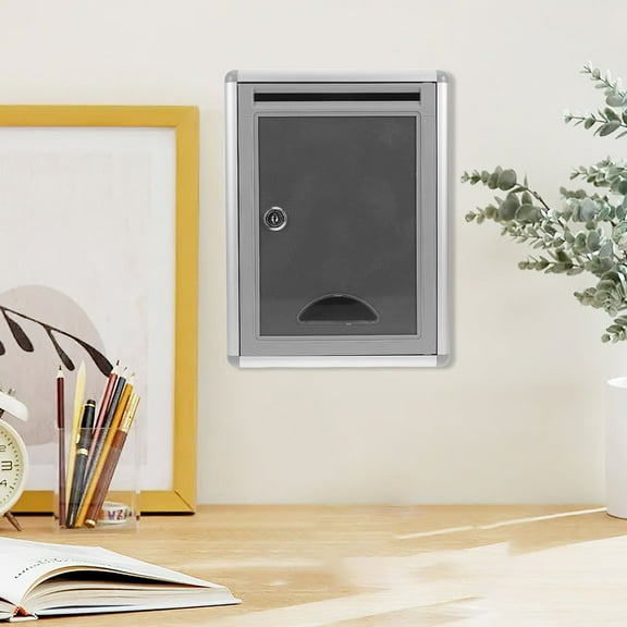WHAMVOX 1 Set Wall Mount Letter Box With Key Lock Secure Hanging Mailbox Large Capacity Post Box Modern Design For Office Home Courtyard Outdoor Use