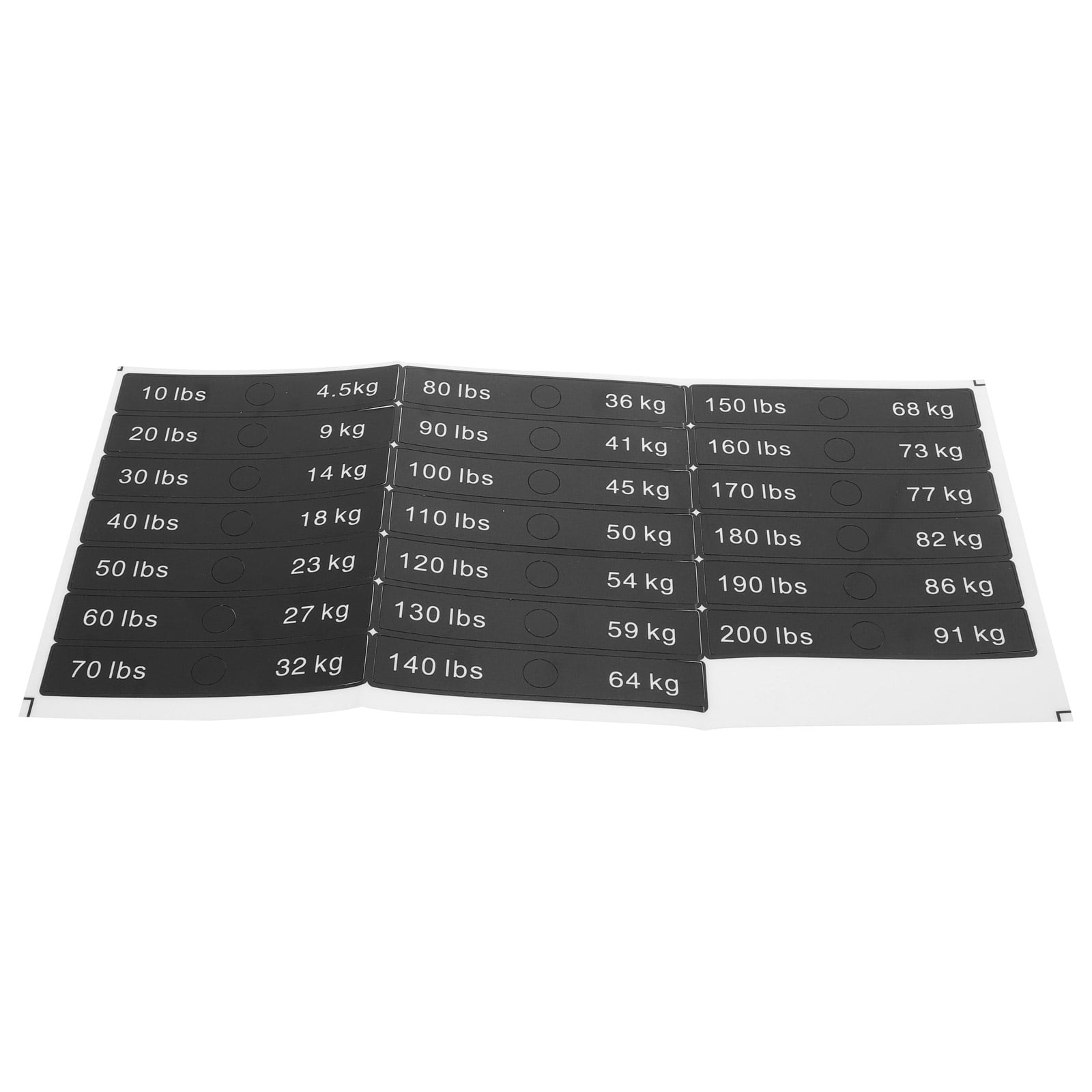 WHAMVOX 1 Set Of Weight Labels Stickers For Gym Equipment Self-Adhesive ...