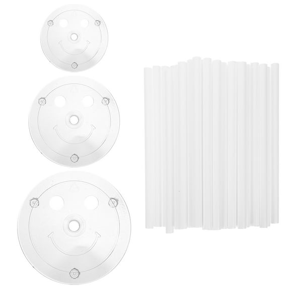 WHAMVOX 1 Set of Cake Dowel Rods Set Plastic Tiered Cake Support Rods with Cake Boards