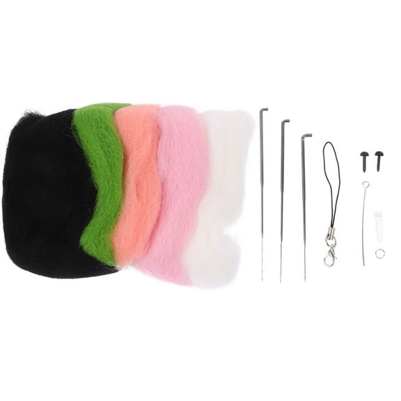 WHAMVOX 1 Set of DIY Wool Felt Kit Handmade Animal Wool Felt Material Wool Felt Crafts