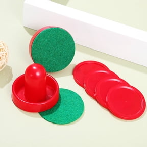 YSNOOWE 1Set Red Table Game Air Hockey Pucks and Paddles with Smooth Gliding Feature