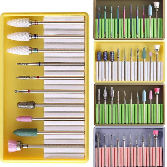 WHAMVOX 1 Set of Nail Drill Bits Professional Ceramic Electric Nail Polishing Machine Grinding (Green)