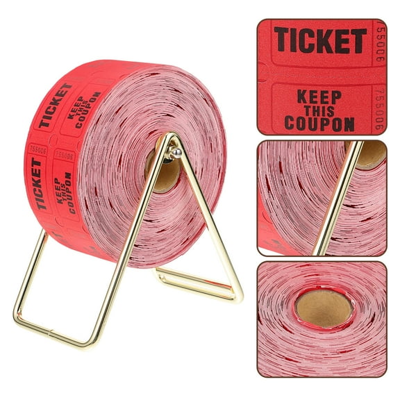 WHAMVOX 1 Set of Raffle Tickets Roll Amusement Park Tickets Roll Tickets Label Roll with Raffle Ticket Dispenser