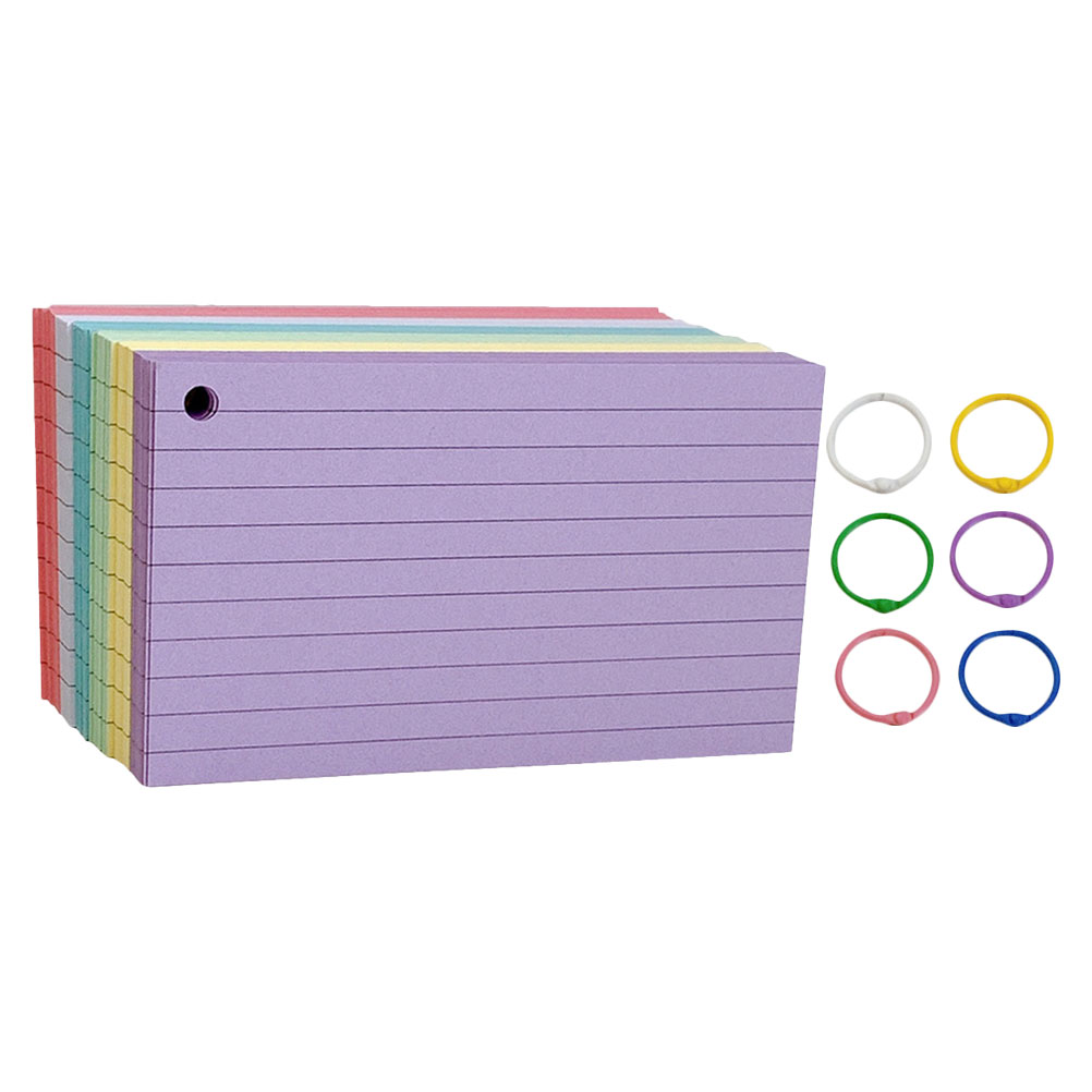 WHAMVOX Small Lined Memo Pads and Flash Cards Set for Note Taking, Study, and Organizing Notes