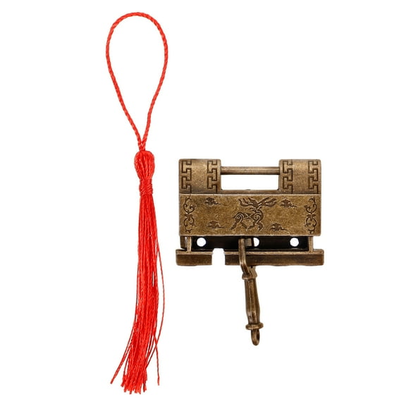 WHAMVOX 1 Set of Vintage Padlock Latch with Decorative Buckle for Drawer Supply