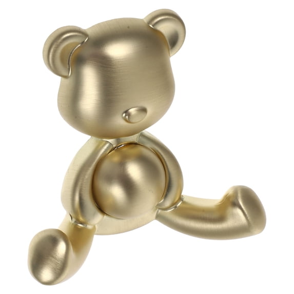 WHAMVOX 1 Set of Wall Coat Hook Minimalist Bear Hook for Clothes Keys Hats Heavy Duty Alloy Hook