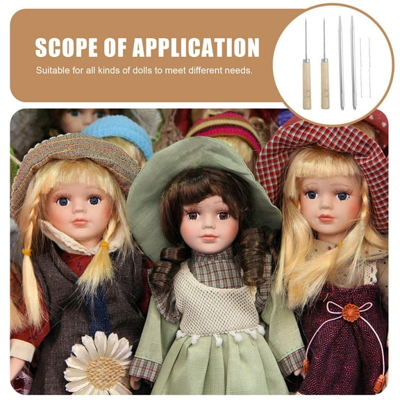 WHAMVOX 1 Sets Dolls Crochet Needle Doll Breed Hair Needle Doll Wig Tools Accessories Doll Knitting Need for DIY Doll Hair Making Replacement Supplies