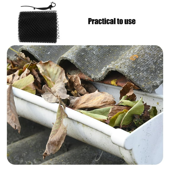 WHAMVOX 1 roll Mesh Gutter Guard Replacing Gutter Guard Garden Yard Mesh Gutter Guard Cover Mesh Gutter Leaf Guard Protection Cover