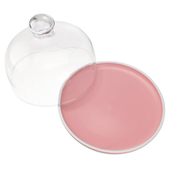 WHAMVOX 1 set of Glass Smooth Cake Serving Tray Western Food Round Plate