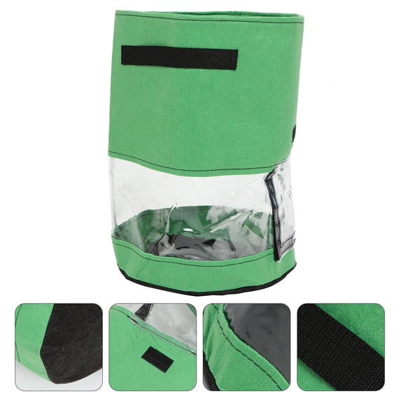 WHAMVOX 10 Gallons Plant Storage Pouch Non Woven Fabric Bag Bags Grow Container Green