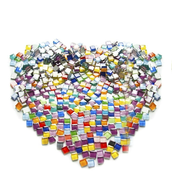 WHAMVOX 10 Mm Crystal Glass Mosaic Multicolor Tiles DIY Arts and Crafts