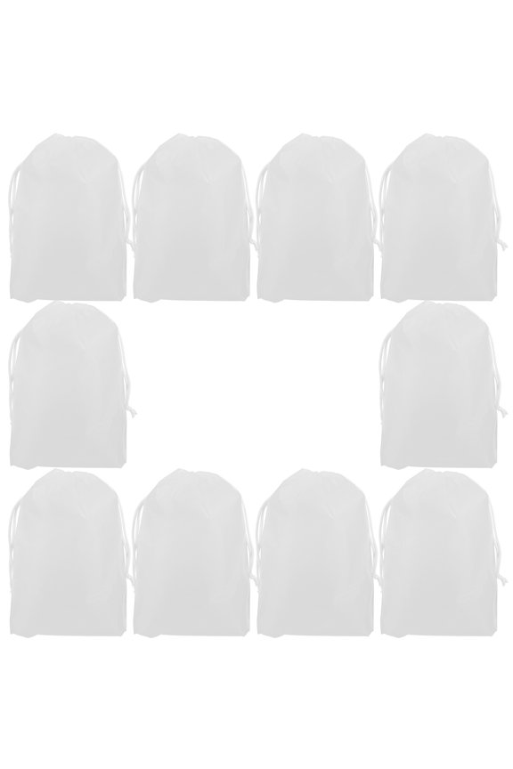 Travel Organizer 10PCS Whamvox White PE Drawstring Bags for Shoes