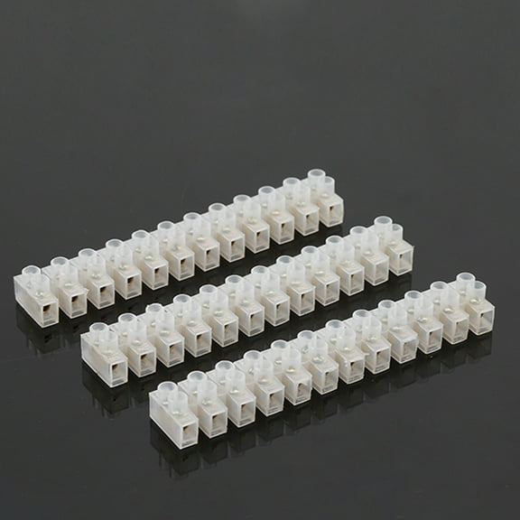 WHAMVOX 10 PCS Electrical Wire Terminal Connector Barrier Strip White