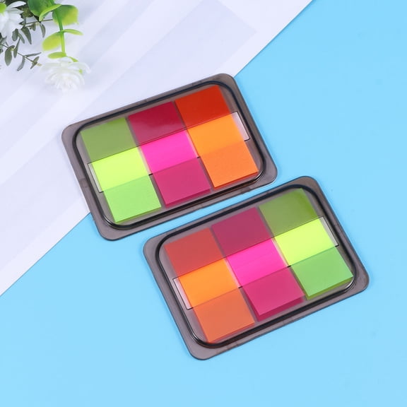 WHAMVOX 10 Packs Neon Page Markers Colored Tabs Flags Sticky Memo Notes for Page Marker