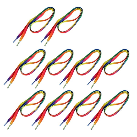 WHAMVOX 10 Pairs Sneakers Gradient Laces Gift Shoelaces Child