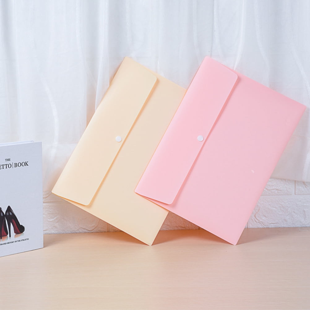 ROMANSENTIAL 10Pcs Paper Organizer Folder Rectangular Design Pink ...