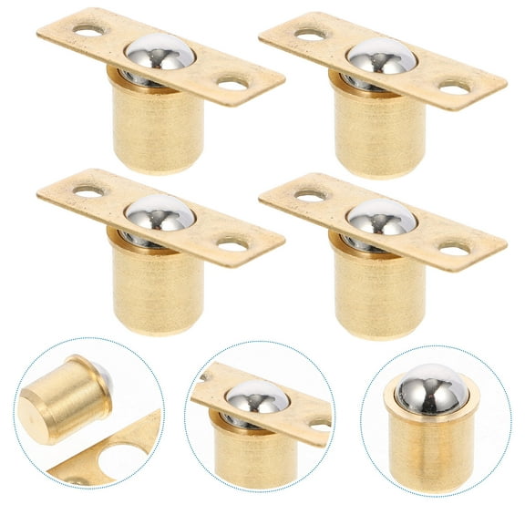 WHAMVOX 10 Pcs Adjustable Door Ball Catches Roller Latch Cabinet Bumper Hardware from Golden