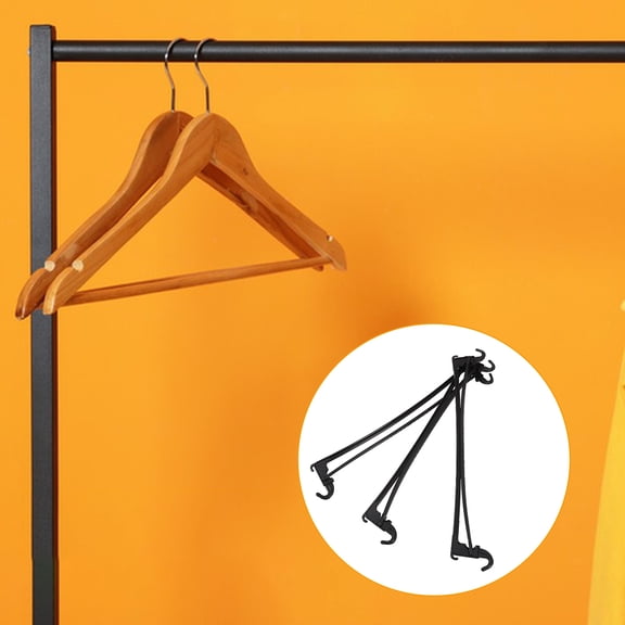 WHAMVOX 10-Pack Black Anti-Skid Bottom Rods for Garment Hangers Clothes Rack Accessories