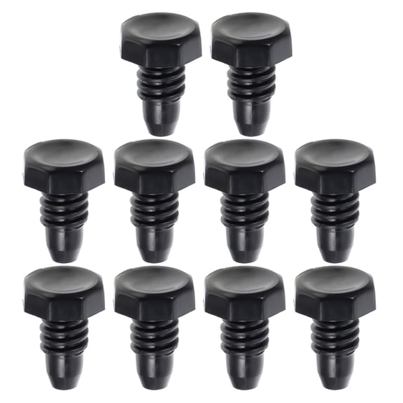 WHAMVOX  10 Pcs Billiard Cue Bottom Covers Pool Accessories Plugs Accessory Black
