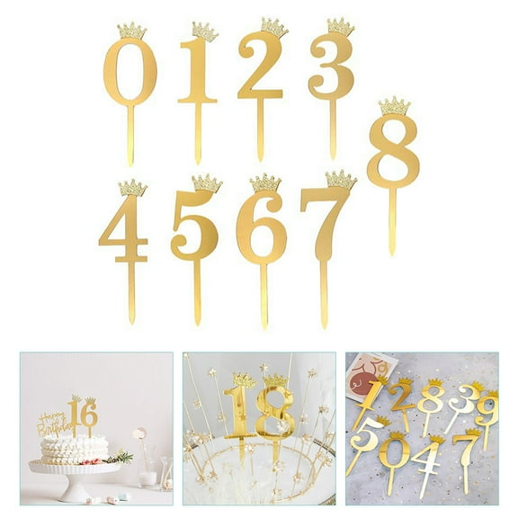 WHAMVOX 10 Pcs Birthday Cake Insert Number Candle Candles for Baby