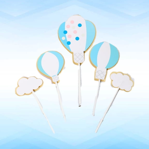 ROMANSENTIAL cloud cake topper Cake Toppers Paper Party Food Picks Women Festival 10 Pcs