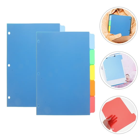 WHAMVOX 10 Pcs Classification Tabs Notebook Index Dividers Binder for School