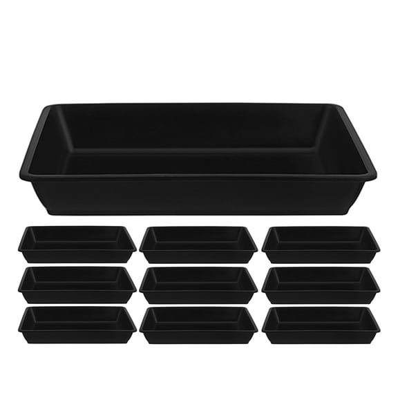 WHAMVOX 10-Pack Clear Plant Saucers Large Flower Pot Drip Trays Bottom Mats for Indoor Outdoor Use