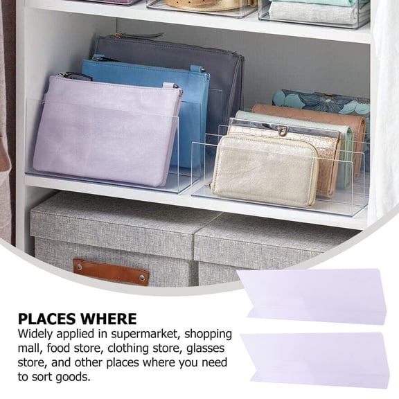 WHAMVOX 10 Pcs Closet Shelf Dividers L-shaped Board Retail Separators Display