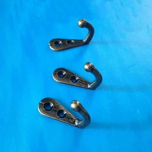 YSNOOWE 10Pcs Zinc Alloy Wall Mounted Coat Hooks Black Antique Coat Rack with Solid Structure