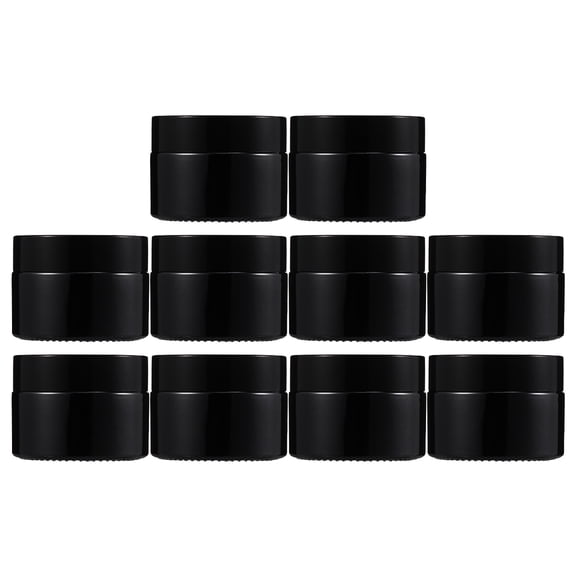 WHAMVOX  10 Pcs Cosmetic Sub Package Jar Empty Bottle Travel Containers for Toiletries Black