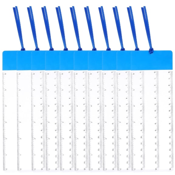 WHAMVOX 10Pcs Clear PVC Bookmarks Thin Lightweight Book Markers for Reading Decoration