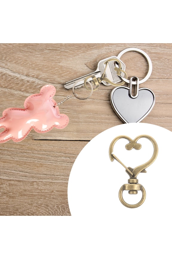 10 Pcs Detachable Love Keychain Key Accessories Snap Hook Lovers 3.5X2.5X0.5CM