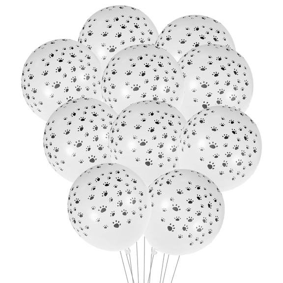 WHAMVOX  10 Pcs Dog Foot Balloon Inflatable Balls Perfect Size Balloons Footprint Child
