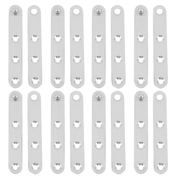 SEWCHICS Furniture Hinges Silver for Door and Window 10Pcs 3.89X0.63X0.08in