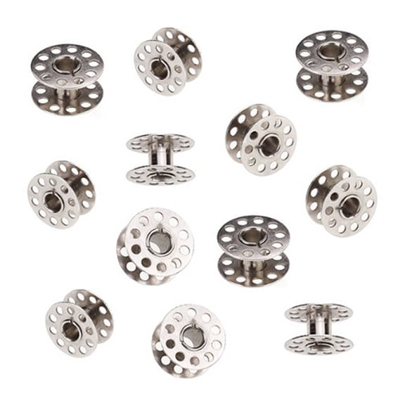 YSNOOWE 10Pcs Metal Bobbins for Sewing Machines Compatible with Domestic Models