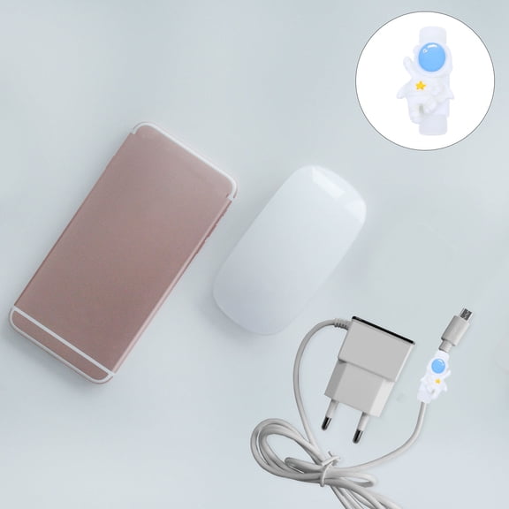 WHAMVOX 10 Pcs Flat Cable Accessory Organizer Travel 2.5X2CM White