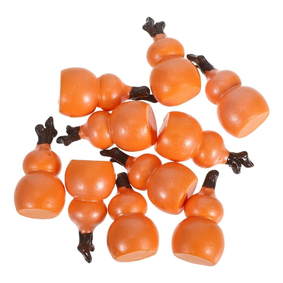 WHAMVOX 10 Pcs Gourd Resin Decorations 4.30X2.30X2.30CM Chocolate