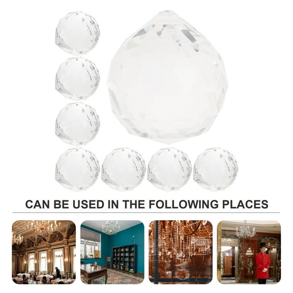 WHAMVOX 10 Pcs Hanging Crystal Ball Lighting Accessories Chandelier Parts