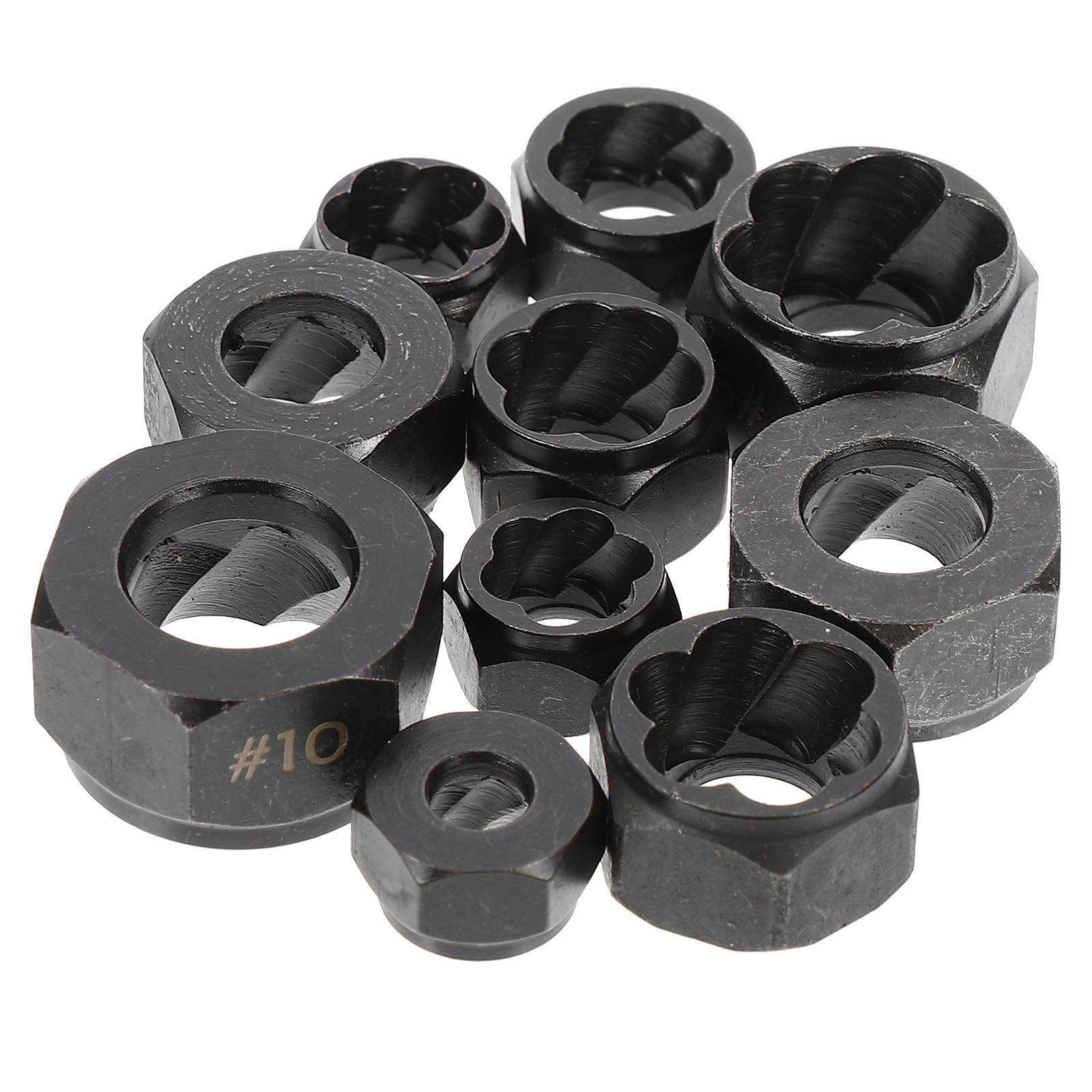 WHAMVOX 10 Pcs Hexagonal Socket Remover Broken Extractor Tool Black ...