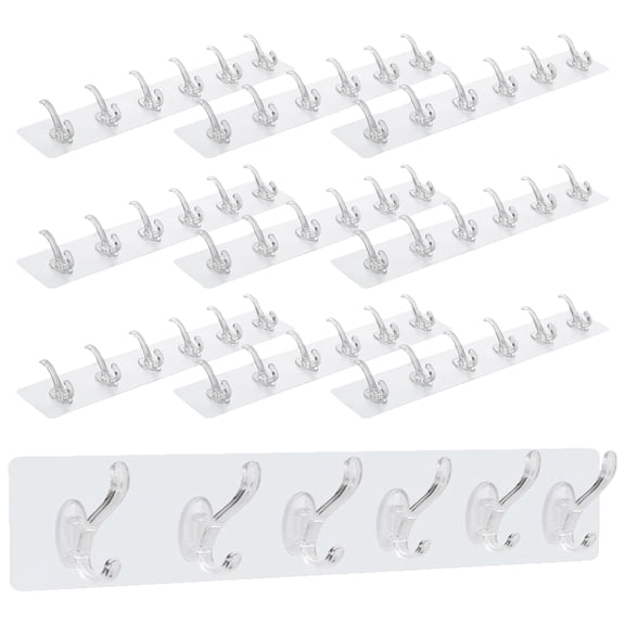 ETHZZLE Kitchen Hanger Transparent 10Pcs 13.76X2.55X1.18in