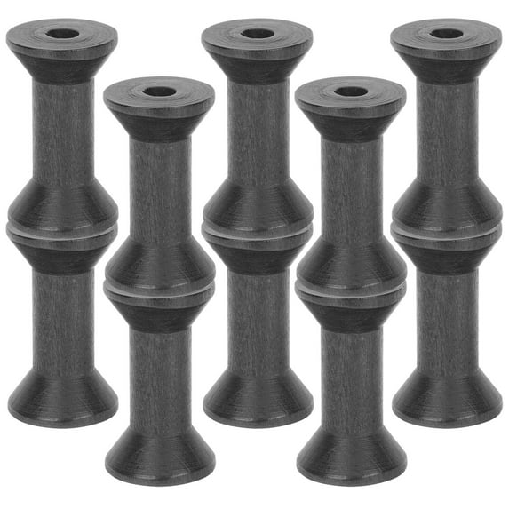 WHAMVOX 10 Pcs Hoop Hand Thread Holders Office 4.9x3cm Black