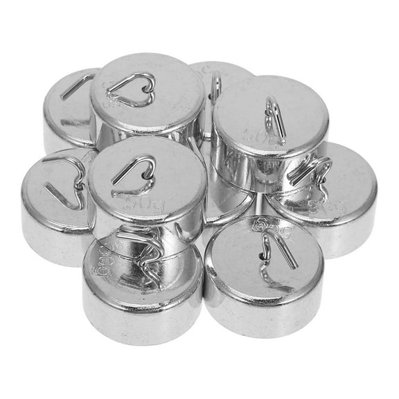 WHAMVOX  10 Pcs Labs Calibration Weights Scale for Primary School Silver
